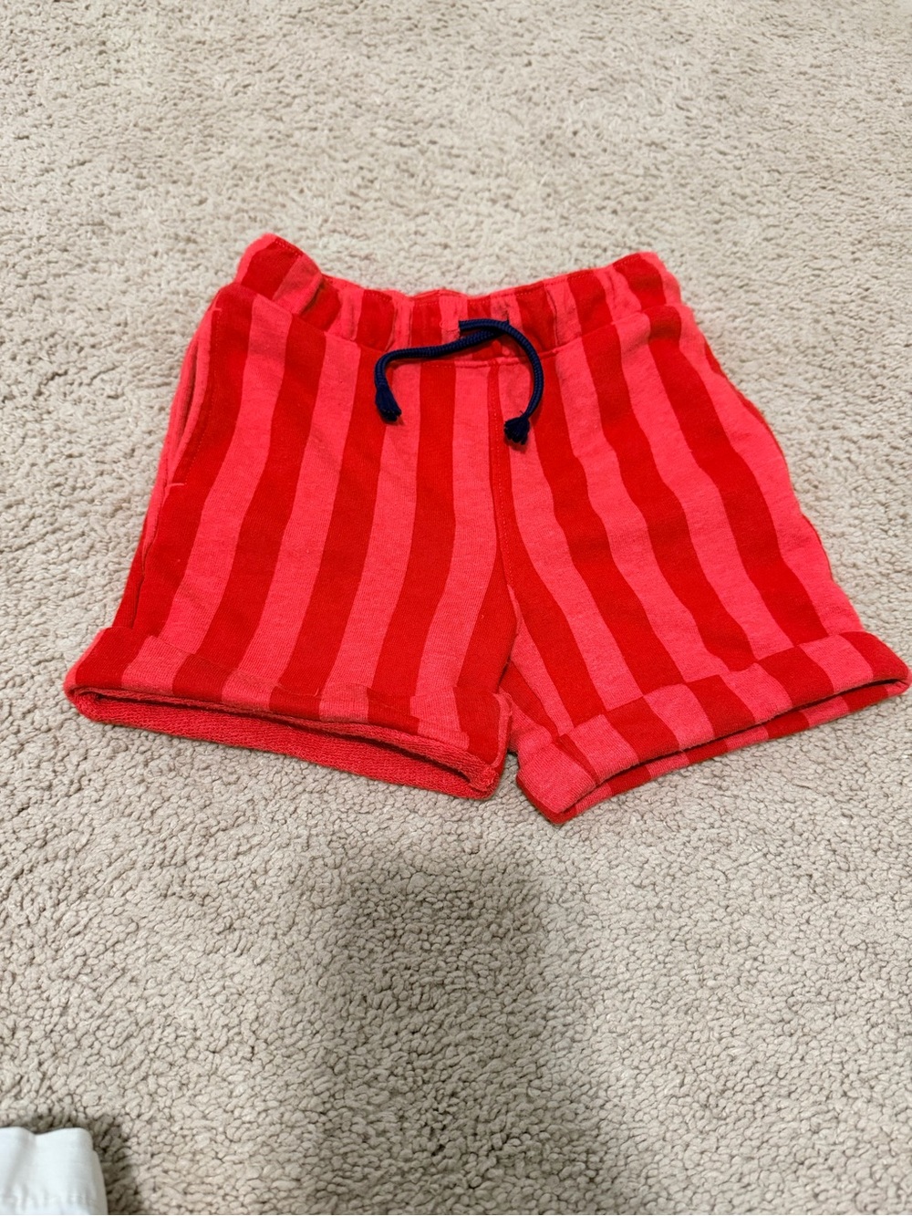 Cat & Jack Red Striped Terry Shorts/toddler boy size 3T